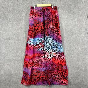 Luv Luv Skirt Womens Large Leopard Chiffon Sheer Y2K Fairy Boho Hippie open leg